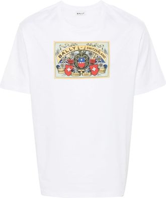 Bally Bally Crest-print T-shirt - men - Organic Cotton - S - White