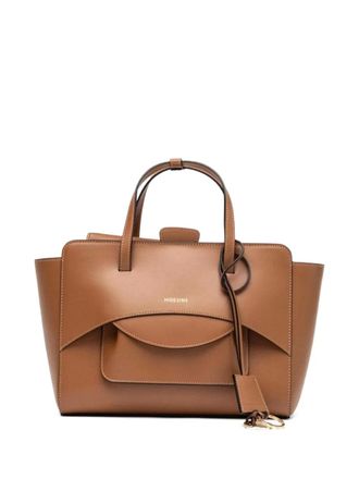 Hidesins medium Flap leather tote bag - women - CALFSKIN/Cotton - One Size - Brown