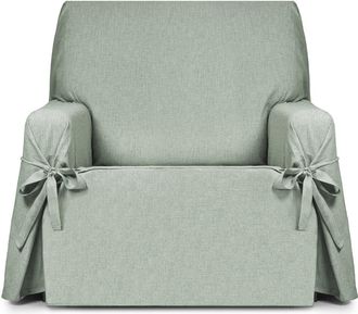 Eysa Funda de sill&oacute;n hidr&oacute;fugo 1 plaza con lazos verde 80-120 cm