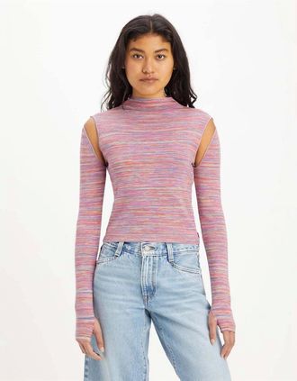 Levi's Womens Jupiter Cable Knit Jumper - Pink - Size: 10