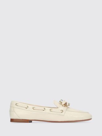Roger Vivier Tr&egrave;s Vivier Leather Boat Loafers with Jewel Buckle