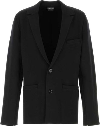 Tom Ford Black Notched Lapel Blazer