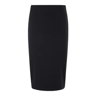 Elisabetta Franchi Rokken, Dames, Zwart, L, Rok in cr&ecirc;pe met rits