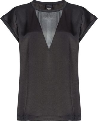 Pinko Limousine Oranje Blouse - Dames - Blouses - Zwart - XL - Polyester - Overhemden