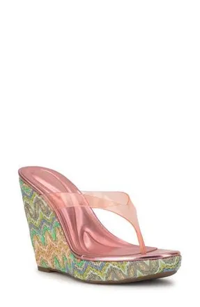 Jessica Simpson Jyseta Platform Wedge Flip Flop in Red 01 at Nordstrom Rack, Size 5.5