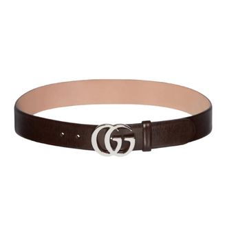 Gucci Double G Riem - Heren - Riemen - Bruin - 90 CM - Leer - Accessoires