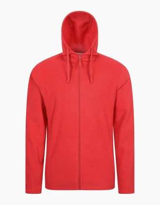 Mountain Warehouse Mens Mountain Warehouse Mens Camber Fleece Full Zip Hoodie - Active Red - Size: 46