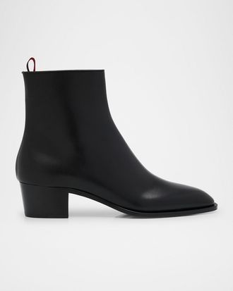 Christian Louboutin Mens Ziggissimo Forever Leather Ankle Boots