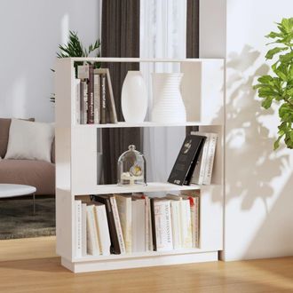 vidaXL Vidaxl - Estanter&iacute;a/divisor De Espacios Madera Pino Blanco 80x25x101 Cm
