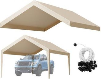 OEM Toldo De Repuesto Para Cochera De 6,09 X 3,65 M, Carpa De Garaje Para Coche Tela De Polietileno Resistente A Los Rayos Uv, Para Cubrir Veh&iacute;culos, Maqu