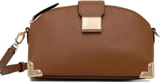 Karl Lagerfeld Borsa a tracolla con placca logo - Marrone
