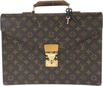 Louis Vuitton Pre-owned Serviette Conseiller Monogram Briefcase - Heren - Vintage Handtas - Bruin - ONE Size - Leer - Vintage