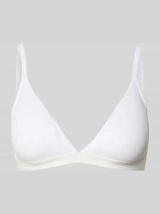 Jake*s Casual Triangel-BH mit elastischem Logo-Bund in Weiss, Gr&ouml;&szlig;e XL