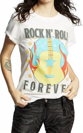 Recycled Karma Rock N Roll Forever Tee In White