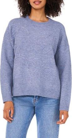 Parker Floral Embellished Sweater in Denim Heather at Nordstrom Rack, Size X-Large