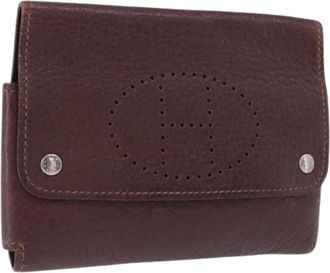 Herm&egrave;s Pre-owned Card Case - Dames - Vintage Accessoires - Bruin - ONE Size - Leer - Vintage