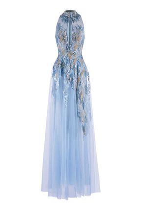 Saiid Kobeisy Long Embroidered Dress