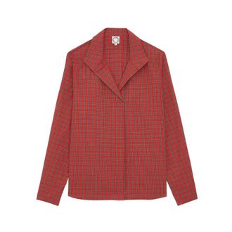 Ines De La Fressange Dames, Blouses & Shirts, Rood, Maat: XS Katoen