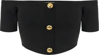 Elisabetta Franchi Cropped Tricot Top