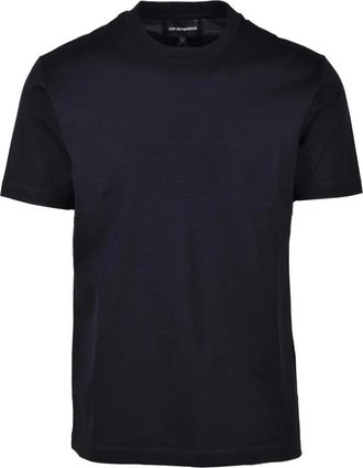 Emporio Armani Tshirt - Heren - T-shirts - Blauw - XL - Katoen - Tops