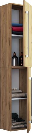 ebuy24 Gabinete De Ba&ntilde;o De Madera Vcm Muebles De Ba&ntilde;o Gabinete De Pared Estante De Ba&ntilde;o Gabinete De Ba&ntilde;o Gabinete Alto Dimensiones Aprox. Al. 150 X An. 33 X 
