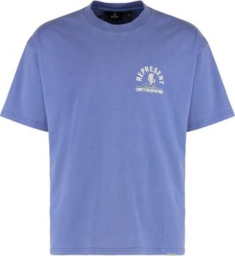 Represent Katoenen T-shirt met ronde hals - Heren - T-shirts - Paars - S - Katoen - Tops