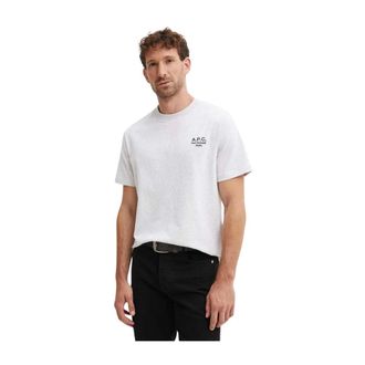 A.P.C. A.p.c., Tops, Heren, Grijs, S, Katoen, Standard Rue Madame T-Shirt