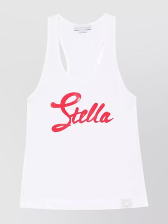 Stella McCartney cotton logo tank top