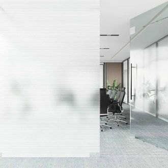 Berkfield Home Full Frosted Privacy Window Film Adhesive Stripes 0.9x50 m in White
