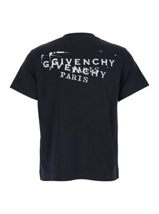 Givenchy Womens T-Shirt With Logo, Black Cotton T-Shirts & Jerseys