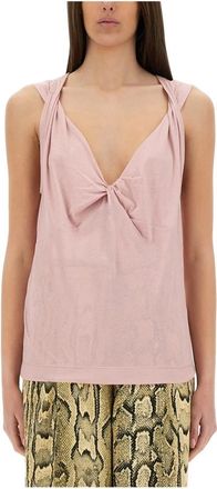 Dries Van Noten Hantex 1630 W.k. Top - Dames - Tops zonder mouwen - Roze - L - Katoen - Tops