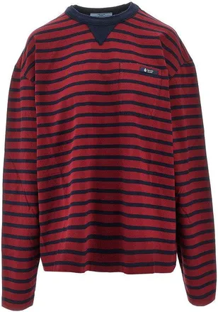 Prada Oversized T-shirt with striped motif Woman XS