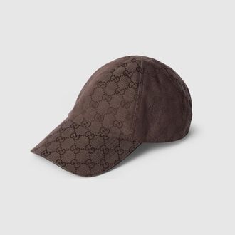 Gucci GG Cotton Canvas Baseball Hat, Brown