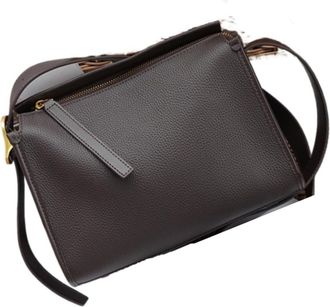 Generic Compatible For Leather Womens Shoulder Crossbody Bags Wide Straps Bag(Ebony)