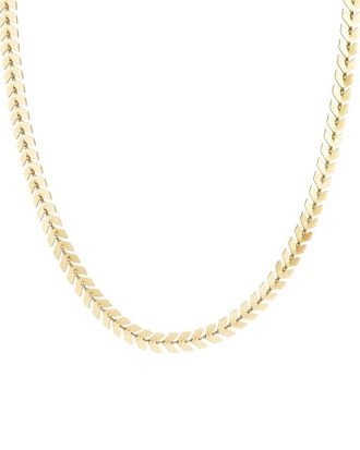 Adornia Adornia 14K Plated Fishtail Chain Adjustable Choker Necklace