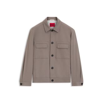HUGO BOSS Slim-fit jacket in wrinkle-resistant twill