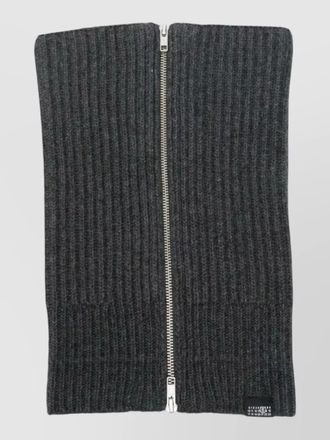Maison Margiela zip neck scarf rectangular ribbed texture