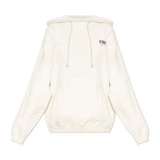 Golden Goose Hoodies, female, Beige, Size: 2XS Star Hooded Sweatshirt