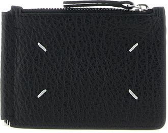 Maison Margiela Hammered Calfskin Leather Wallet - Black