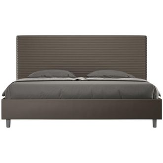 Itamoby Cama Matrimonial Contenedor Doble King Size 180x200 Focus K Color: Marr&oacute;n - Versi&oacute;n: Con Caja De Almacenaje