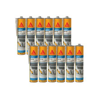 Sika Juego De 12 Adhesivos De Masilla Sika - Sikaflex Marine - Negro - 300ml