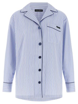 Dolce & Gabbana Blue Cotton Womens Blouse