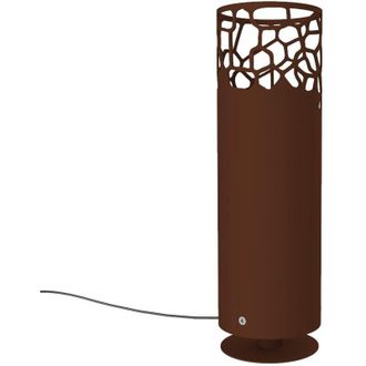 Lumicom Organic Lampada da terra, 1X E27, max 42W, metallo, corten, H.30cm - Lumicom