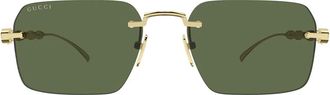 Gucci Sunglasses Gg2154 S 003 Gold/Green Men