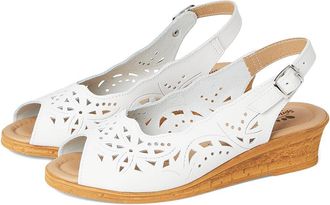 Spring Step Orella Womens Wedge Shoes White Leather : EU 42 (US Womens 10.5-11) M
