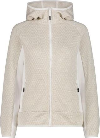 F.lli Campagnolo Jacket Fix Hood Jacquard Knitted Fleecejacke für Damen | beige
