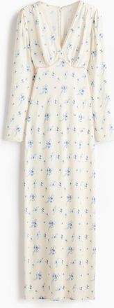 H&M Viskosekleid mit Langarm - White