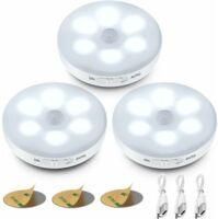 OEM Luz Nocturna Led Autom&aacute;tica, Luz Interior Con Sensor De Movimiento, Luz Recargable Usb Autoadhesiva, Led Inal&aacute;mbrico (blanco)