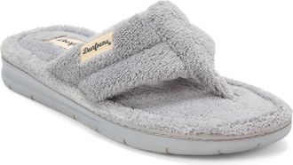 Dearfoams Wrenley Terry Thong Flip Flop Slipper in Sleet at Nordstrom, Size X-Large