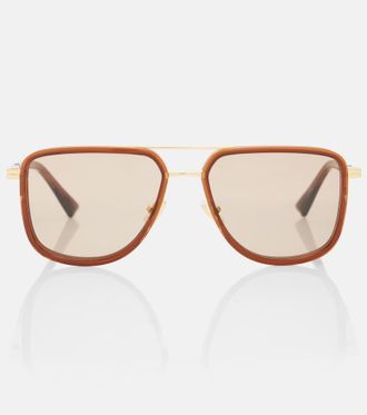 Bottega Veneta Gafas de sol de aviador Metal Combi
